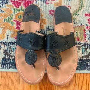 Jack Rogers Classic Sandals Black Black Patent 8